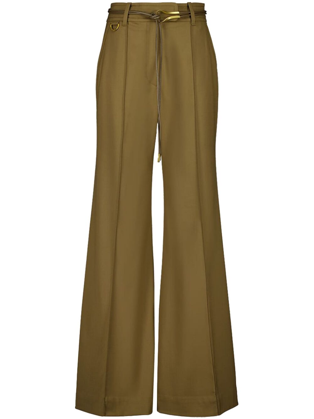 Crush flared trousers