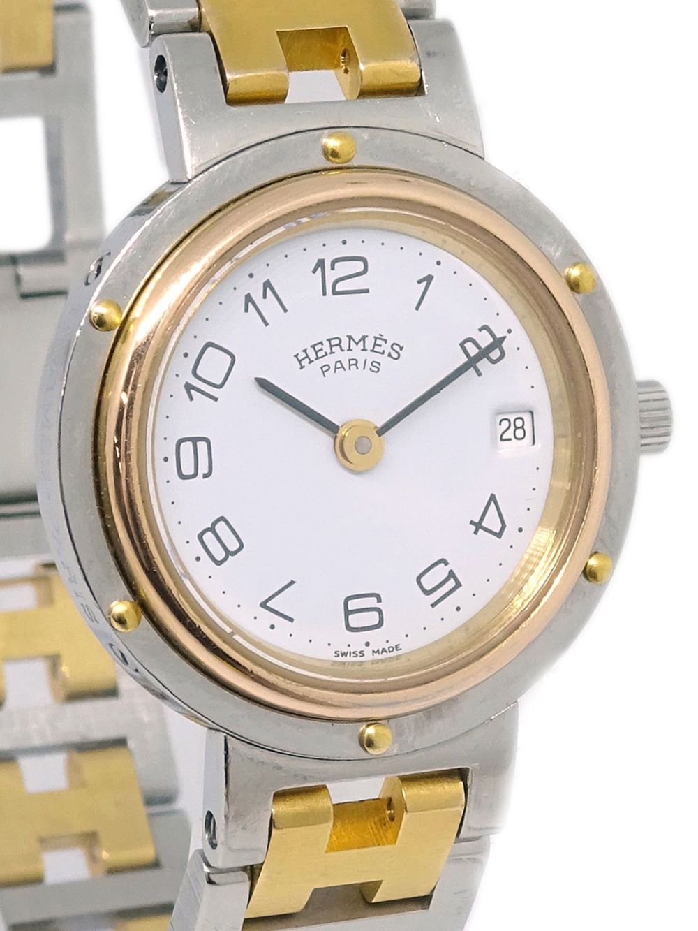 Hermès Pre-Owned 1990s-2000s Clipper 24mm horloge - Zilver