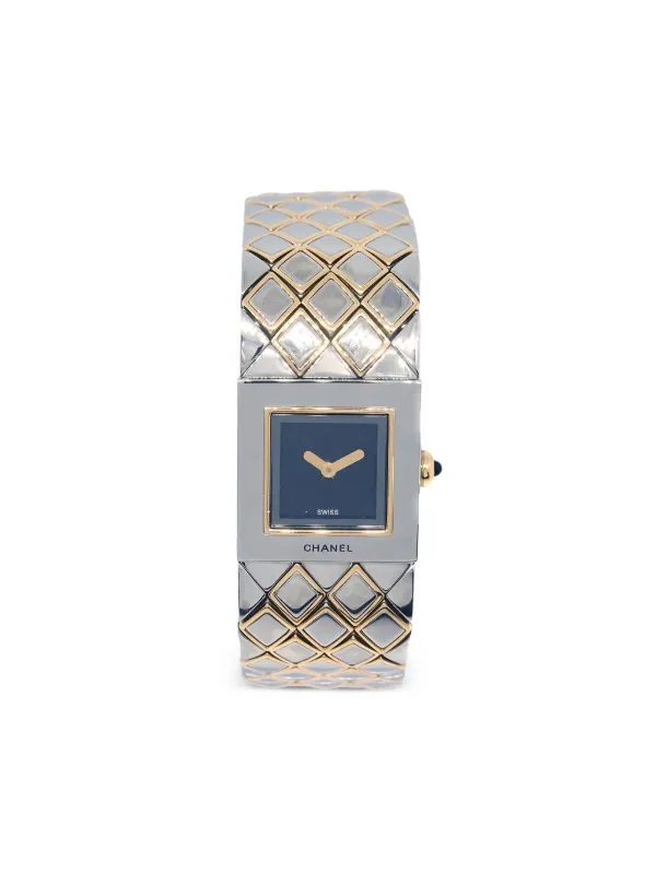 Chanel Pre-owned 1993 Pre-owned Matelassé 18mm in Silver