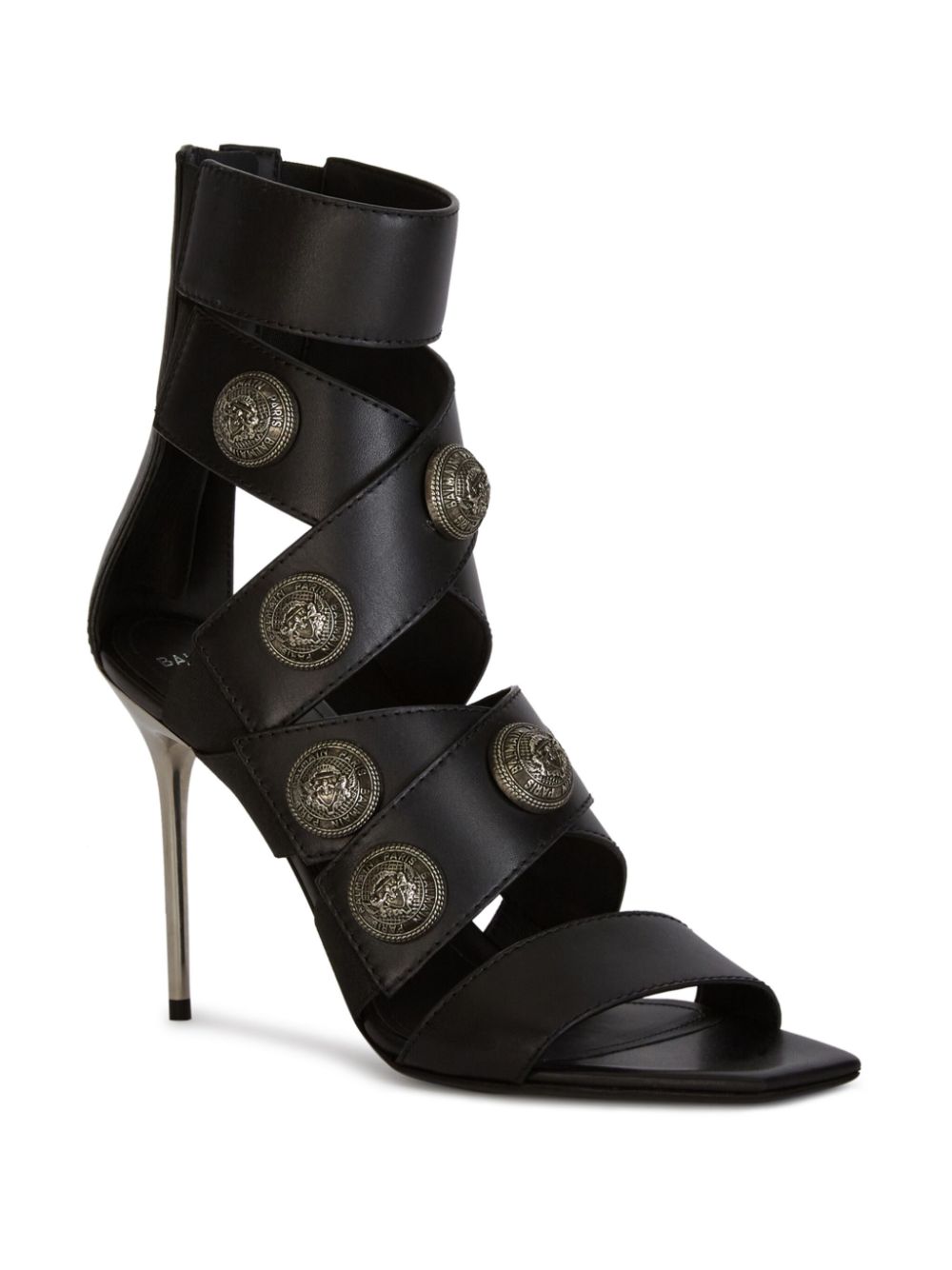 Balmain leather sandals - Zwart