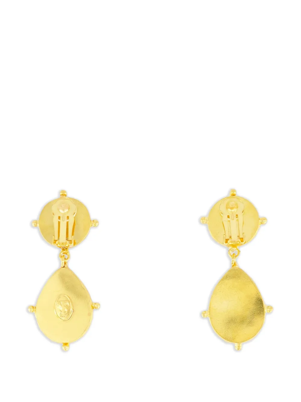 Sylvia Toledano 2 Pierres Dots Drop oorbellen - Goud