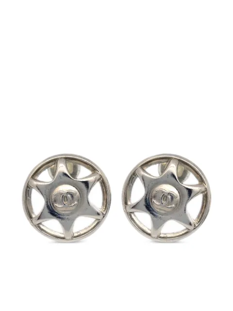 CHANEL Pre-Owned aretes estilo botón 1997