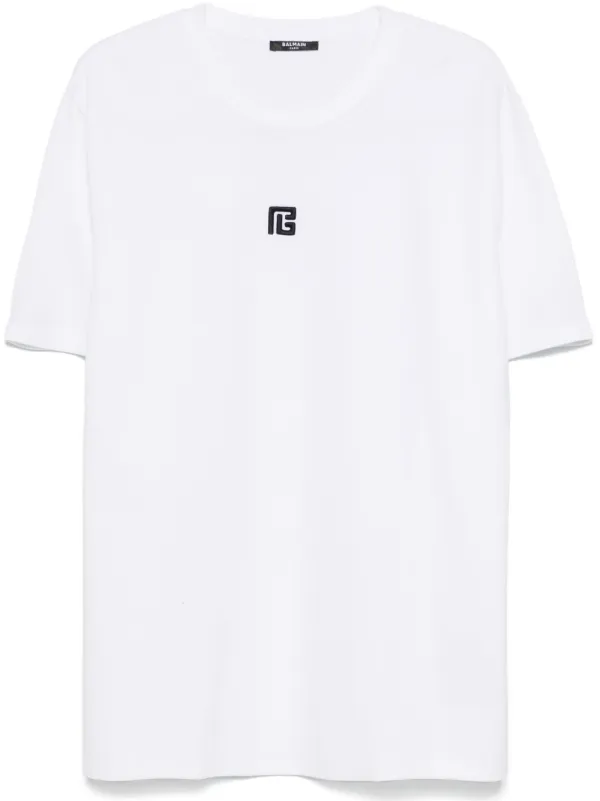 BALMAIN ホワイト ロゴ Tシャツ Balmain ロゴ Tシャツ | ホワイト | FARFETCH JP