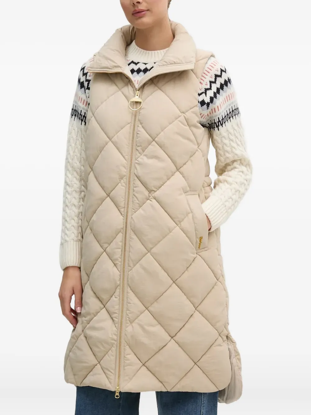 Barbour Quilted Zip-up Gilet In Multi