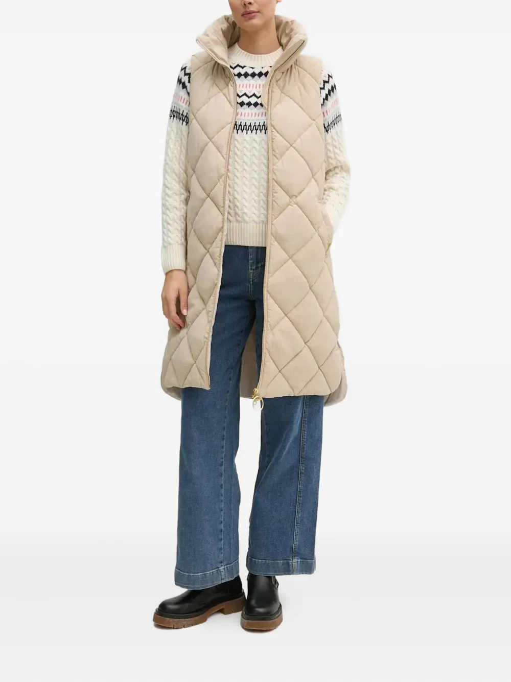 Barbour Quilted Zip-up Gilet In Multi