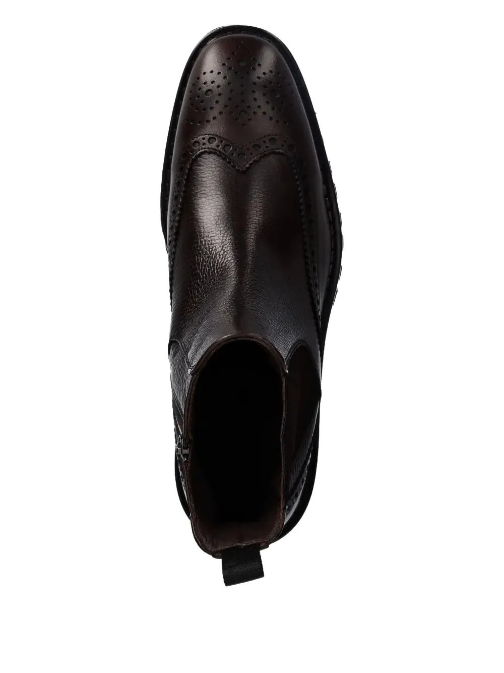 Baldinini Chelsea laarzen met brogue detail 3000 DARK BROWN