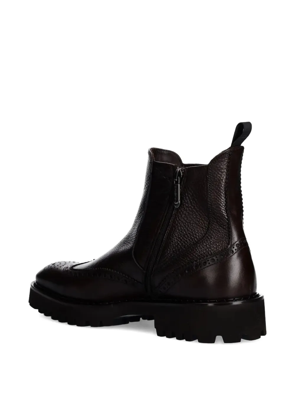 Baldinini Chelsea laarzen met brogue detail 3000 DARK BROWN