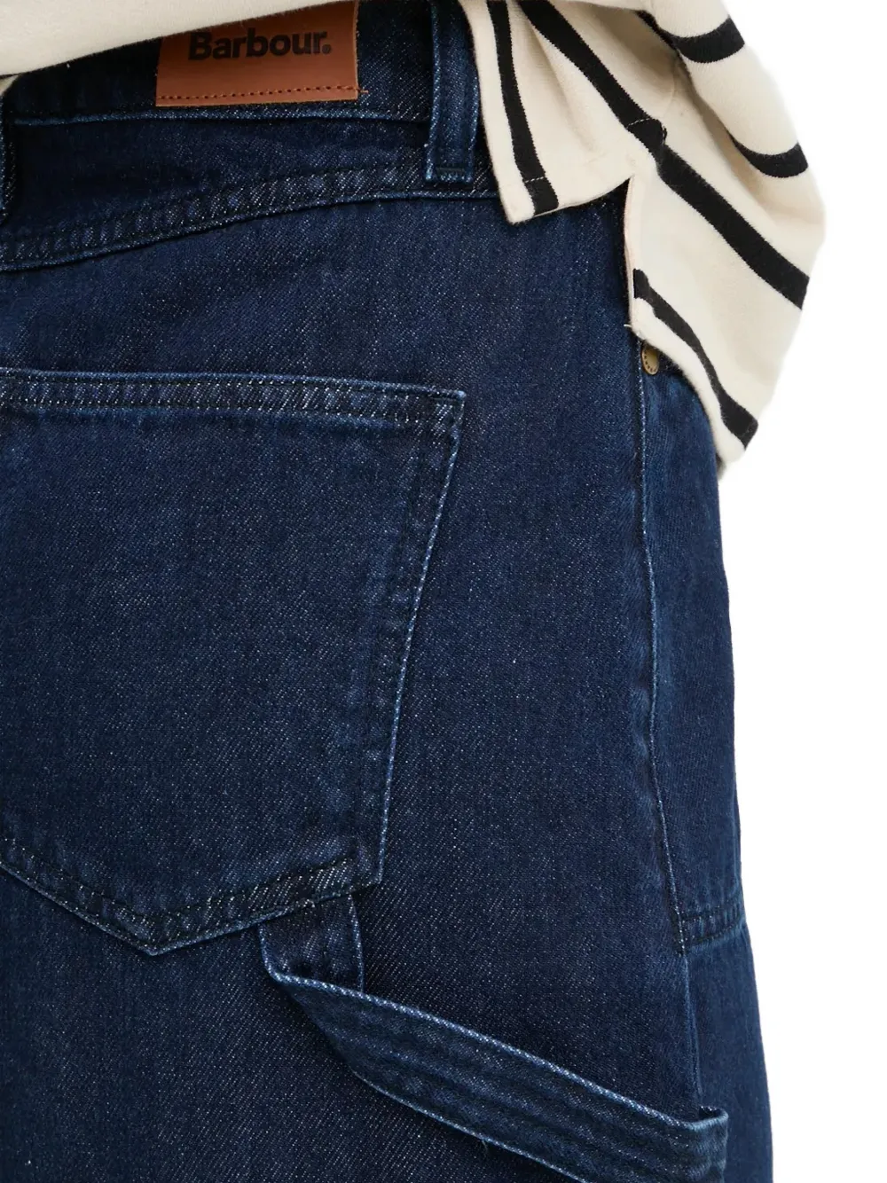 Barbour Front-slit Pocket Midi Skirt In Blue
