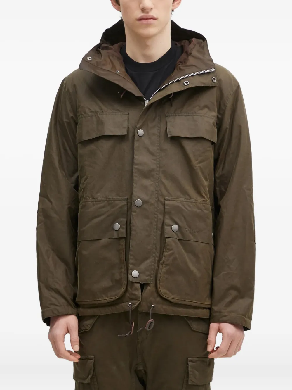 Barbour chamarra con capucha y bolsillo | marrón | Image 1