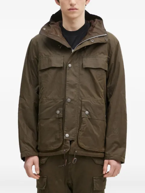 Barbour chamarra con capucha y bolsillo