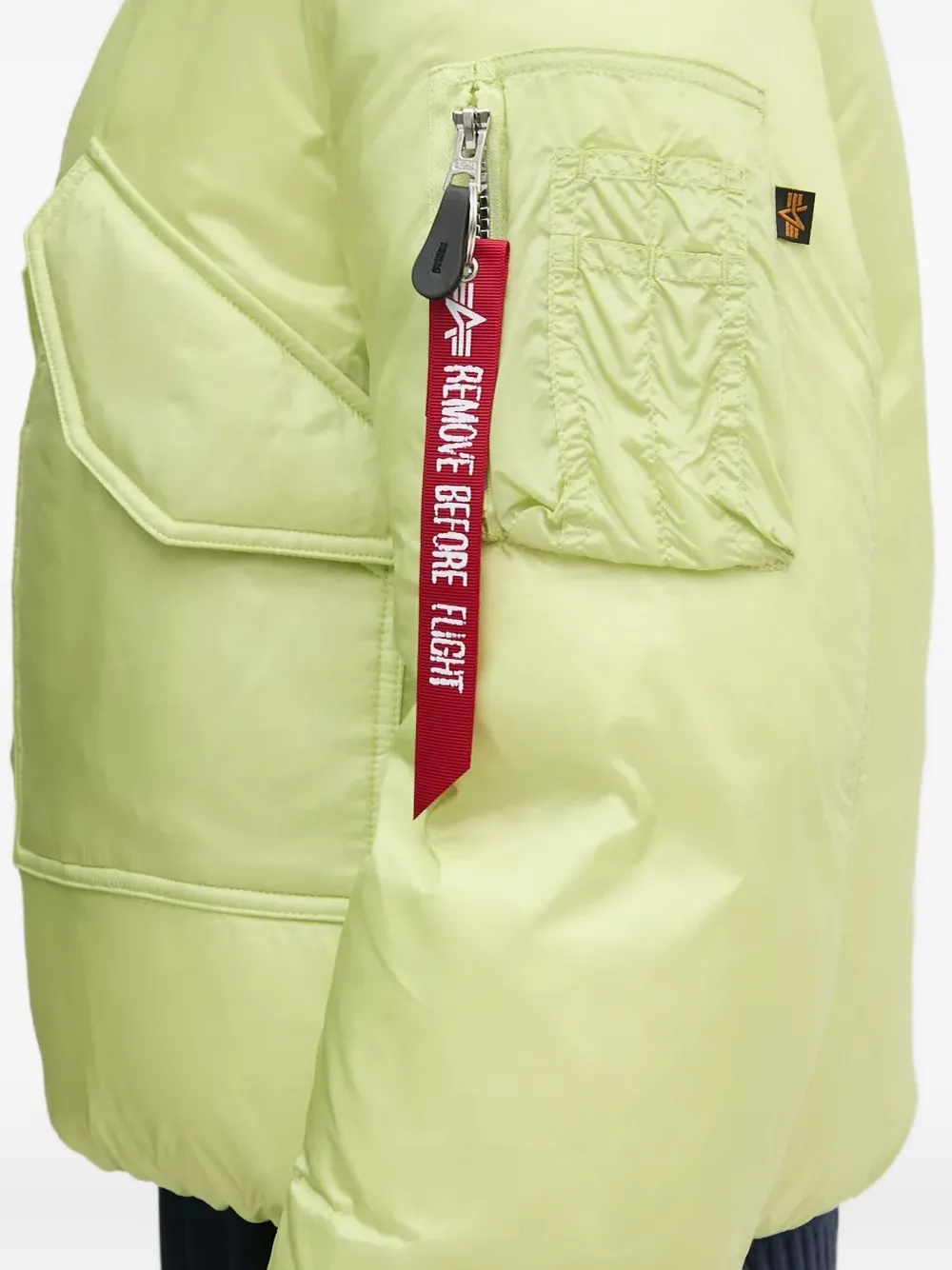 Alpha Industries MA-1 jack met ritszak Groen
