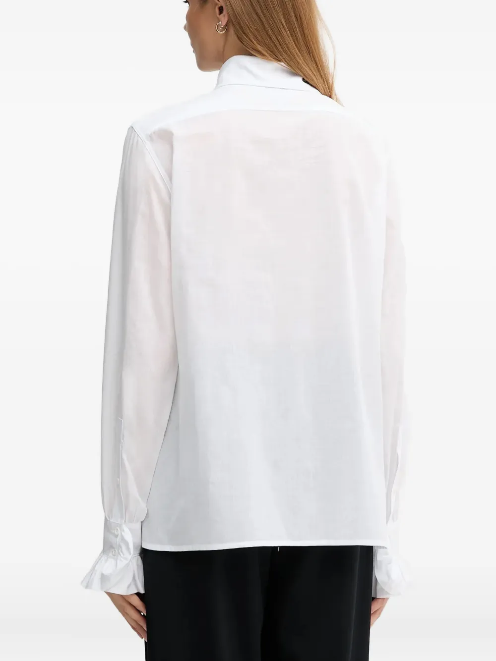 Barbour X Alexa Chung Ruffled Shirt In White