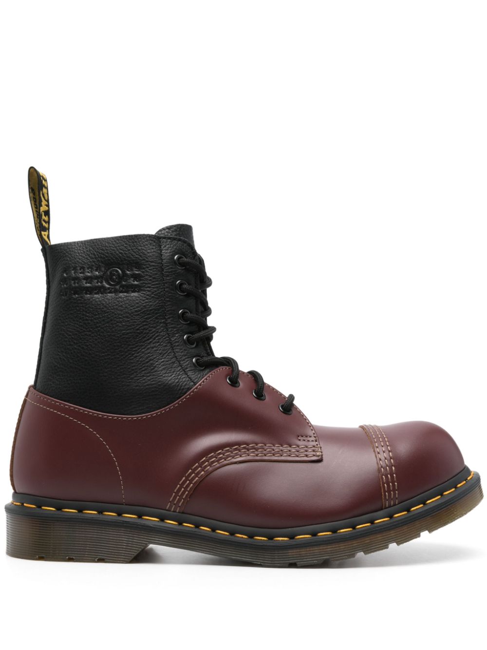 MM6 Maison Margiela x Dr. Martens enkellaarzen met colourblocking Rood