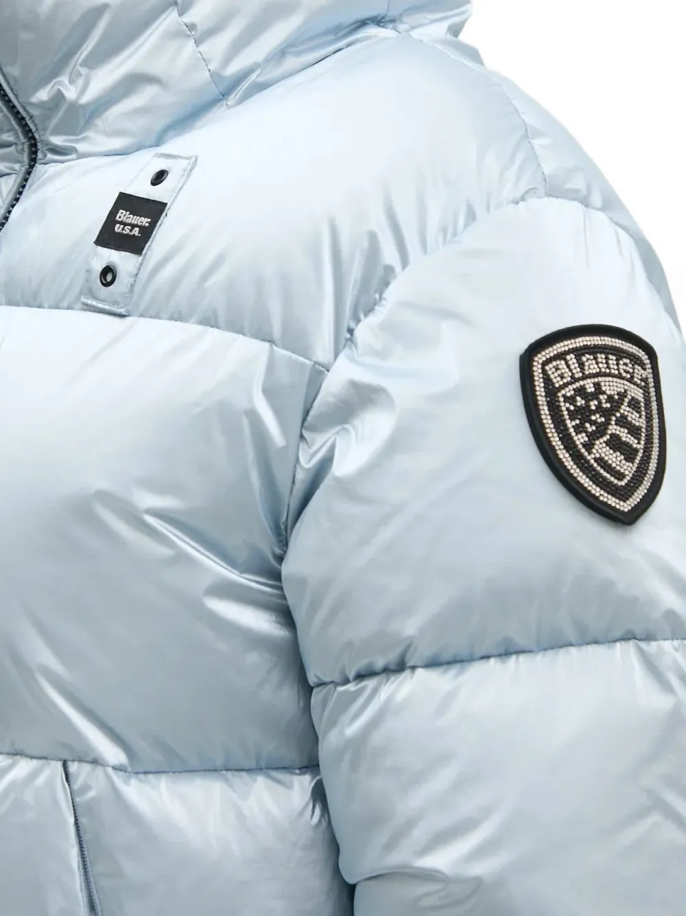 Blauer Padded Logo-patch Jacket In Blue