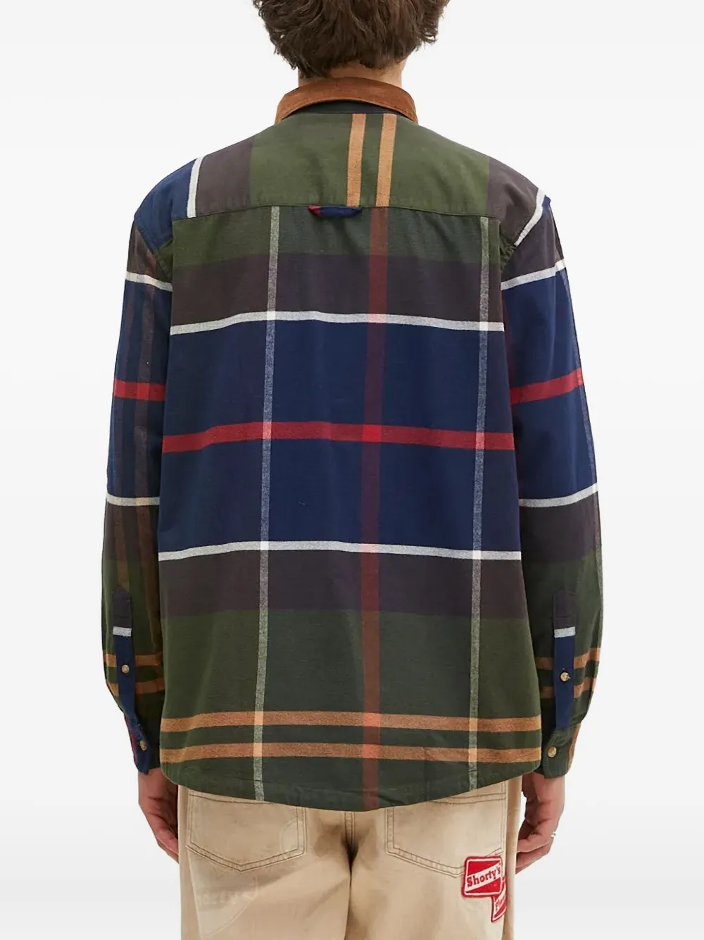 Barbour Geruit overhemd met kraag Groen