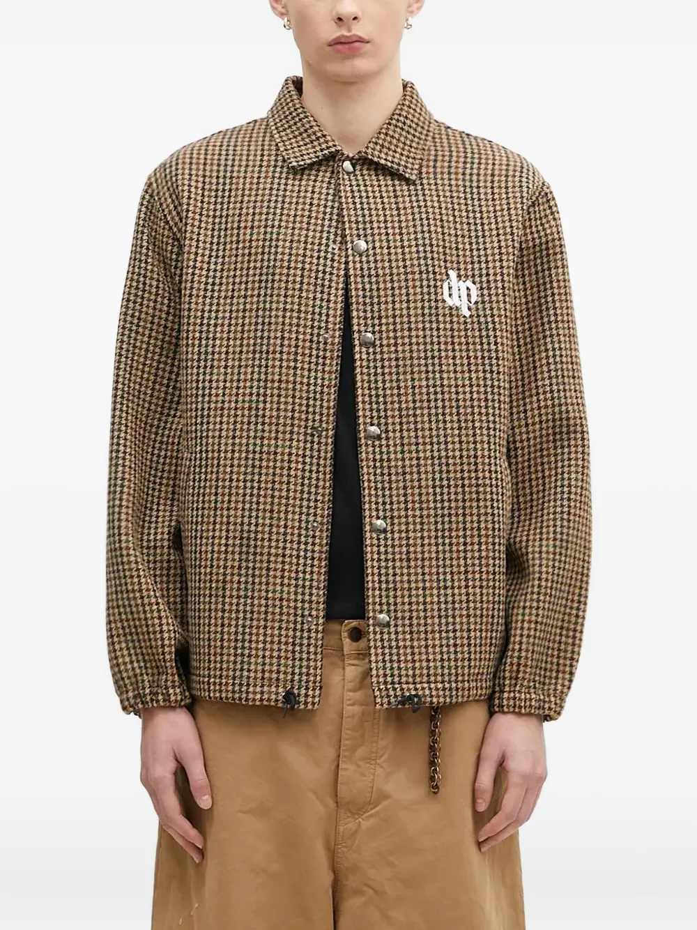 DARKPARK collared check jacket | Brown | Image 1