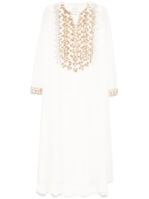 Robe à ornements en cristal - SHATHA ESSA - Modalova