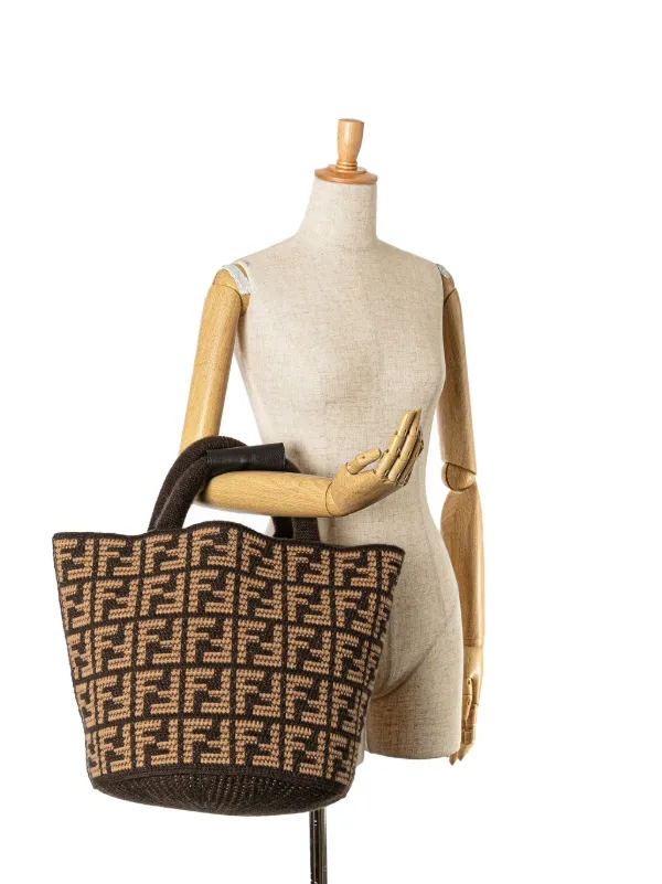 Fendi shops Canvas Zucca Tote