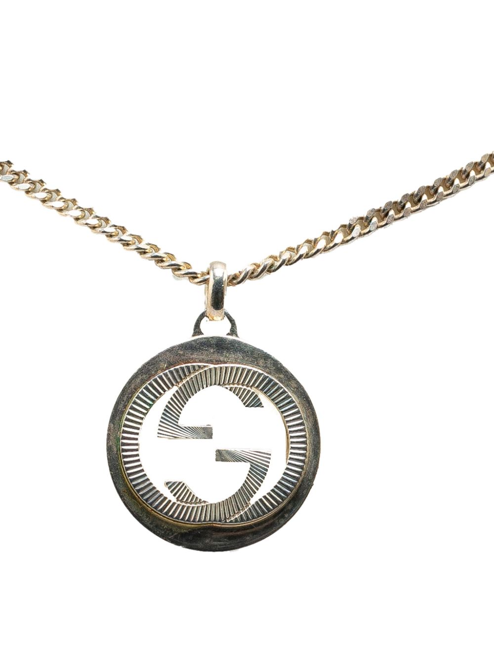 21st Century Sterling Silver Interlocking G Pendant costume necklace