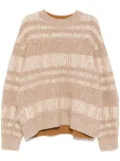 CROQUIS Plaid-check coarse jacquard sweater - Brown
