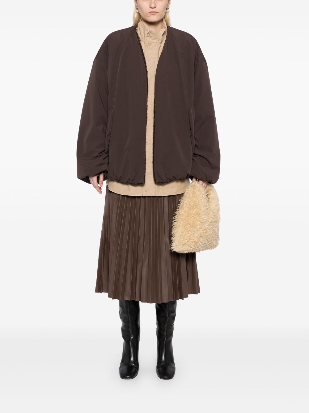 JNBY gathered jacket - Brown