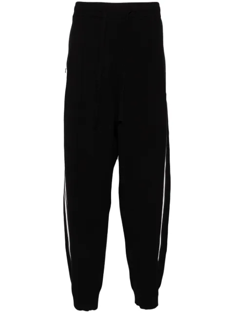 CROQUIS Side-stripe knit trousers