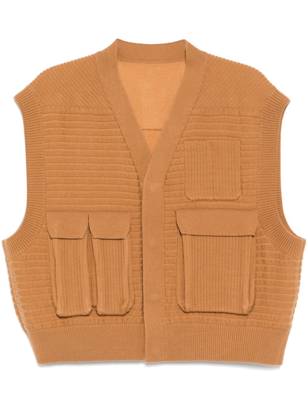 V-collar sweater vest