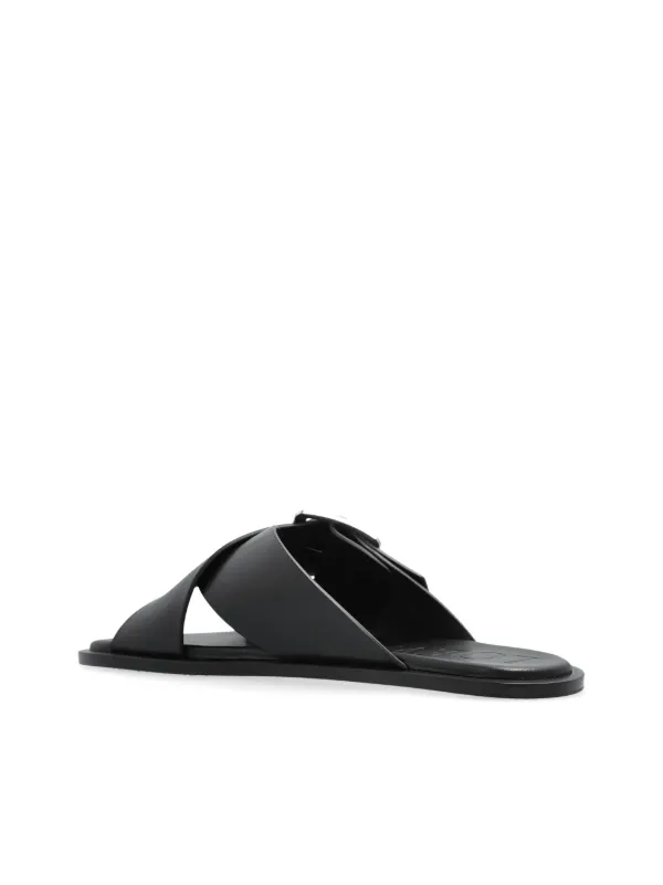 LOEWE Petal Belt Sandals | Black | FARFETCH