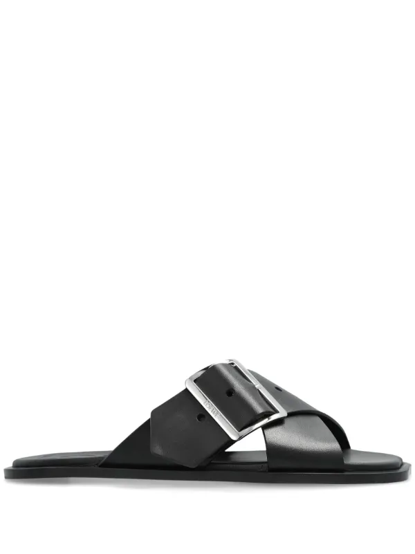 LOEWE Petal Belt Sandals | Black | FARFETCH