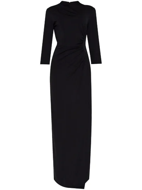 DVF Diane von Furstenberg vestido largo con detalle drapeado