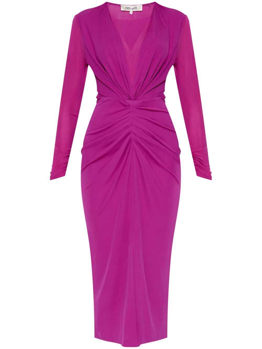 DVF Diane von Furstenberg ruched midi dress - Purple