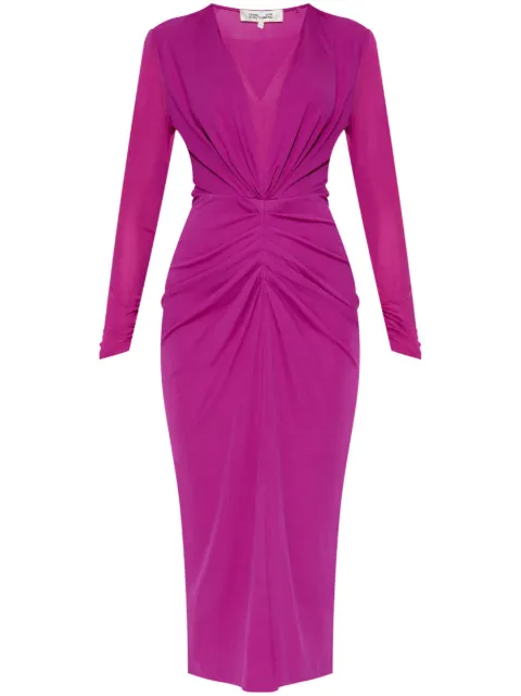 DVF Diane von Furstenberg ruched midi dress