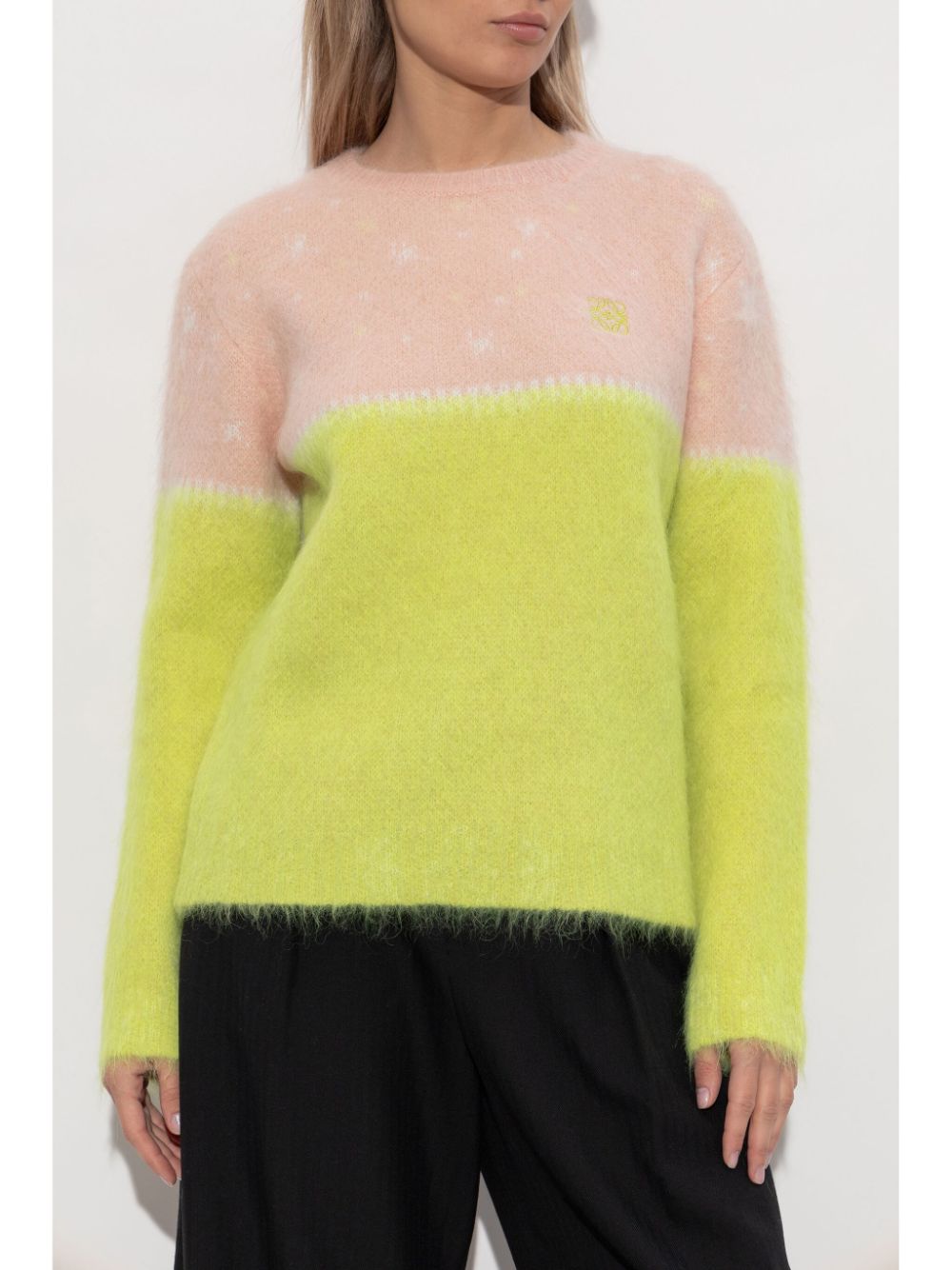 LOEWE panelled mohair jumper Women