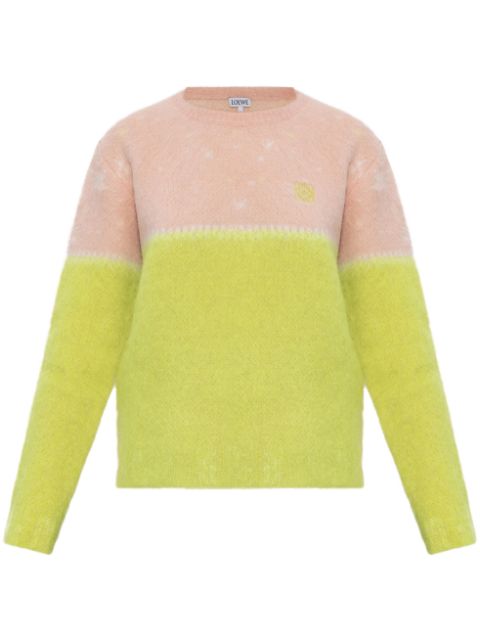 LOEWE panelled mohair jumper Women