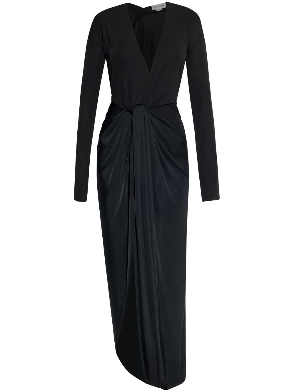 Victoria Beckham Jersey avondjurk met geknoopt detail Zwart