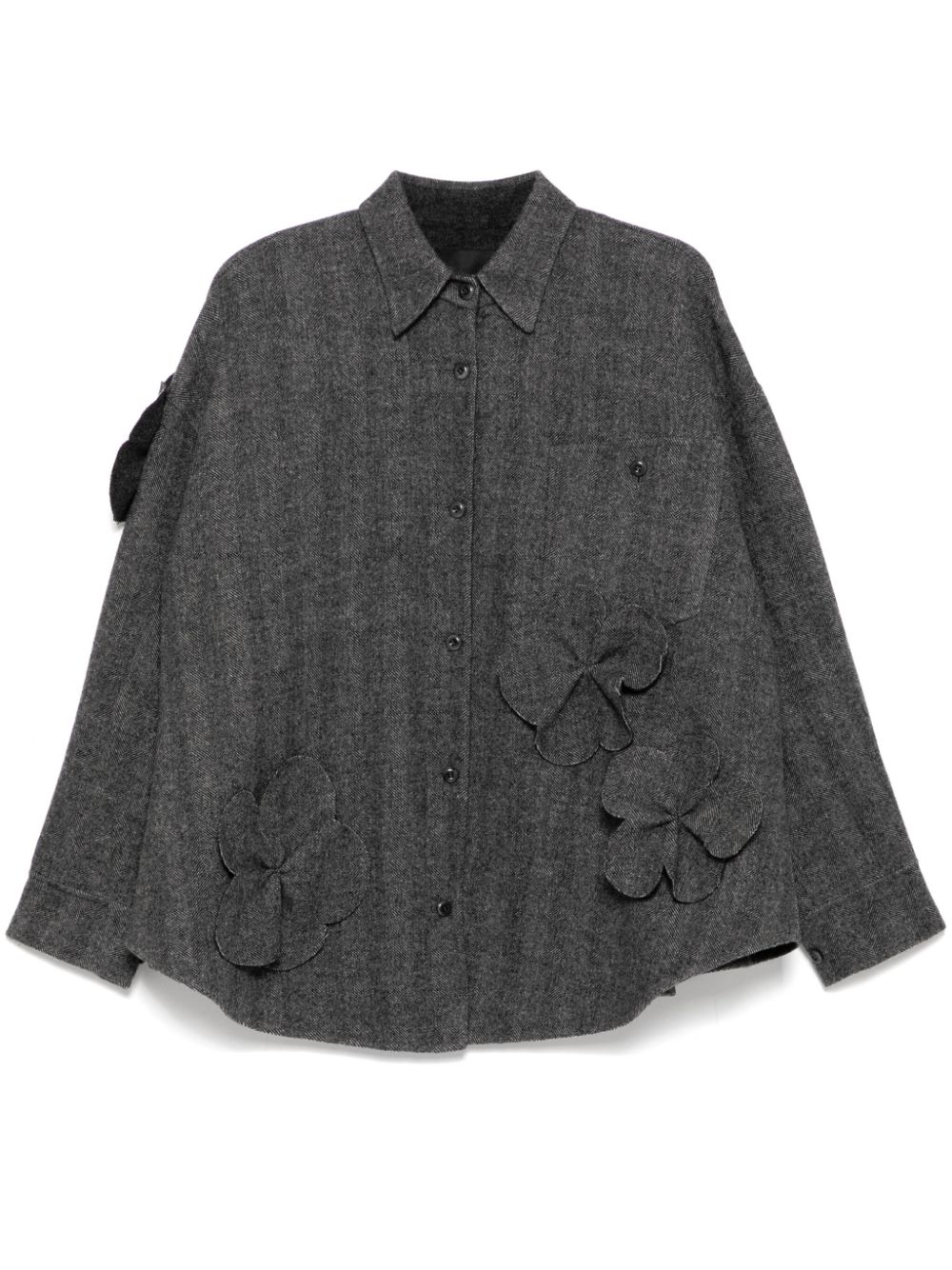 JNBY flower-detailing jacket - Grey