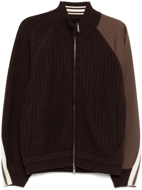 CROQUIS Splicing zip-up cardigan