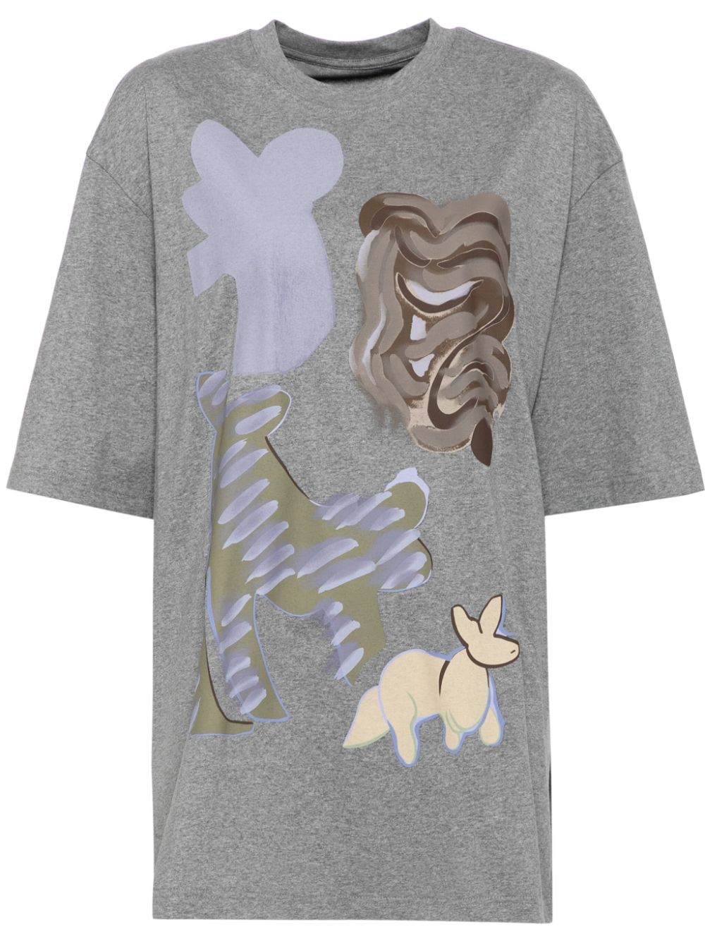 JNBY T-shirt met grafische print Grijs