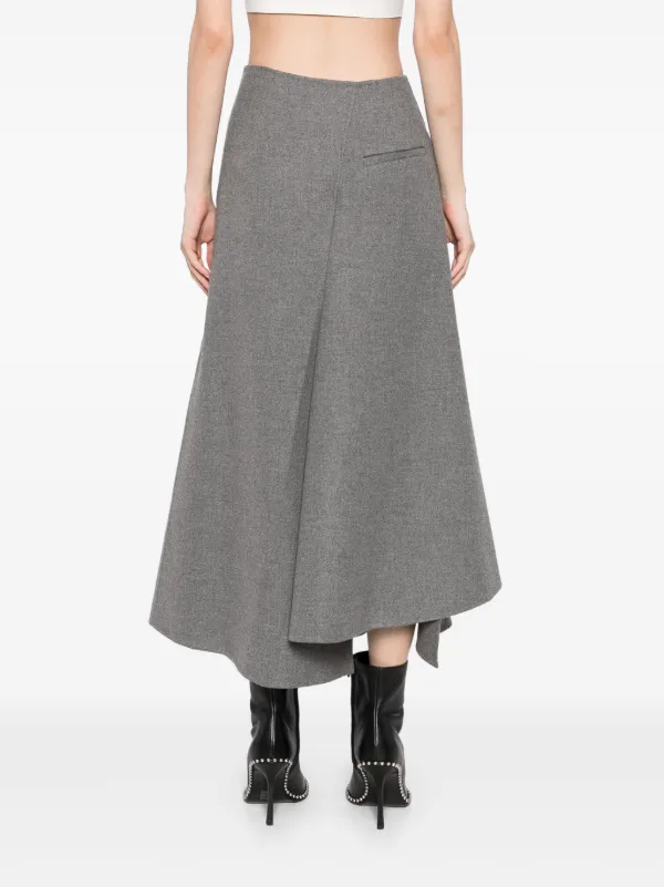 バレンシアガ　ツイード アシンメトリースカート グレー系 JNBY アシンメトリー スカート | グレー | FARFETCH JP