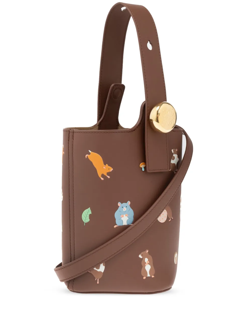 LOEWE x Suna Fujita Hamster kleine Pebble shopper Bruin
