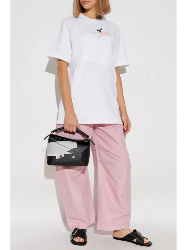 ブランドコラボ【LOEWE】x Suna Fujita ルーズフィットTシャツ LOEWE Suna Fujita x LOEWE Rabbit Relaxed-Fit T-Shirt | Saks