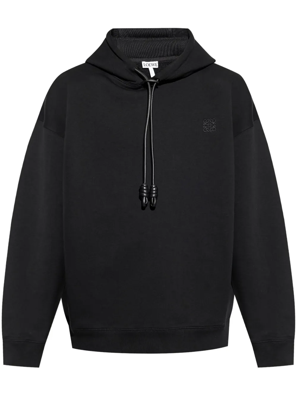 LOEWE Anagram-embroidered hoodie - Black