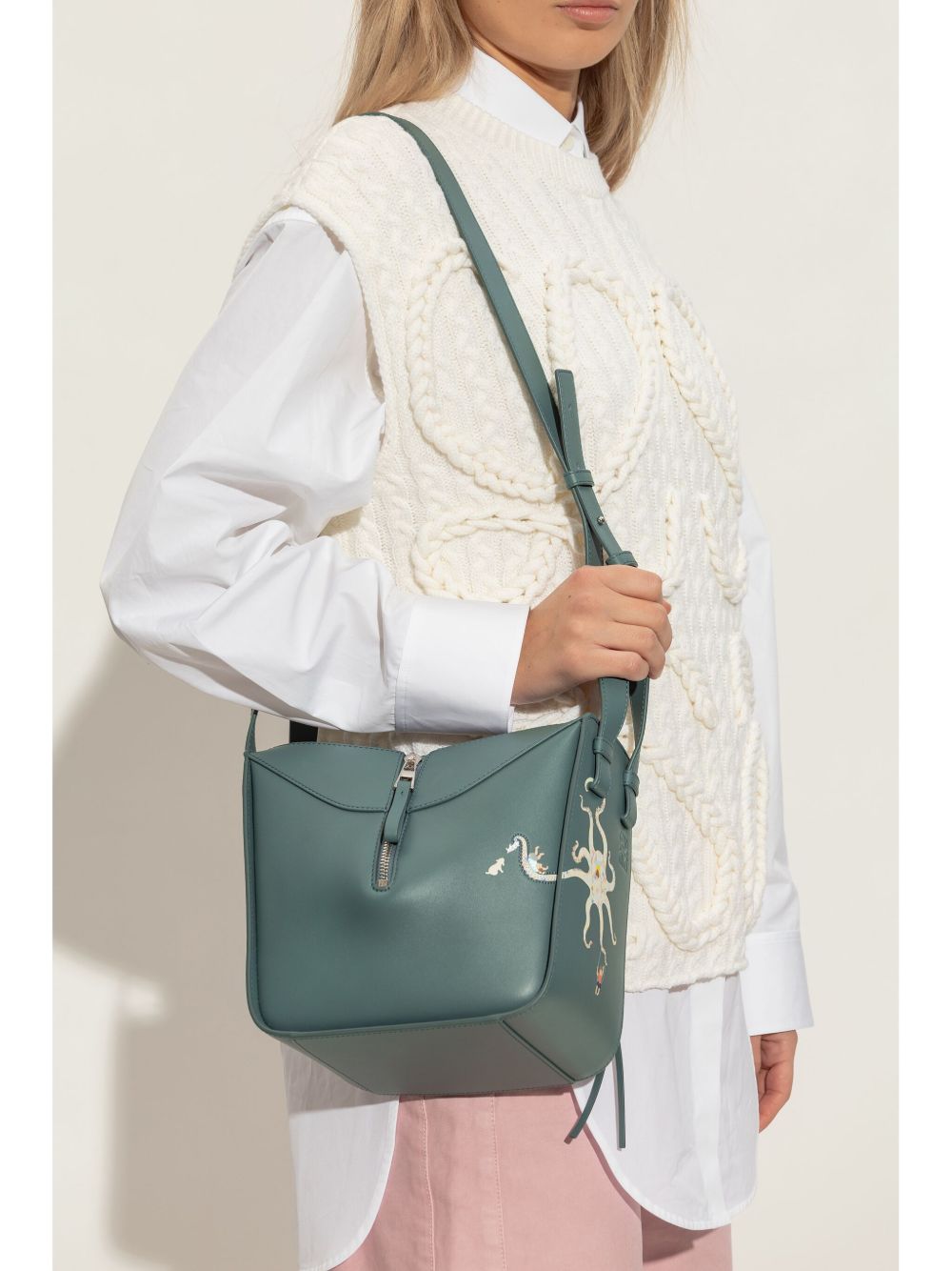 LOEWE x Suna Fujita Octopus Compact Hammock shopper - Groen