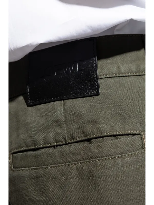 LOEWE Cotton Trousers | Green | FARFETCH