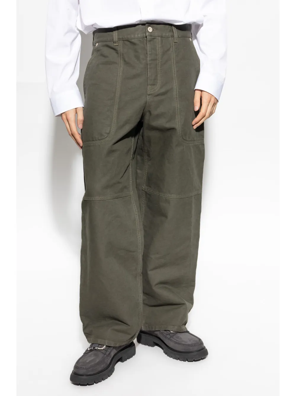 LOEWE Katoenen broek Groen