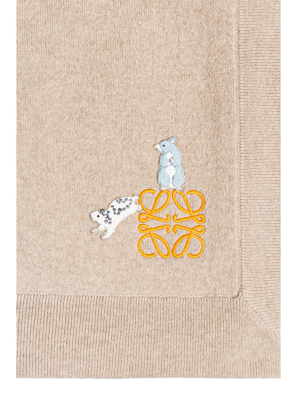 LOEWE X SUNA FUJITA HAMSTER CASHMERE BLANKET (98CM X 106CM)