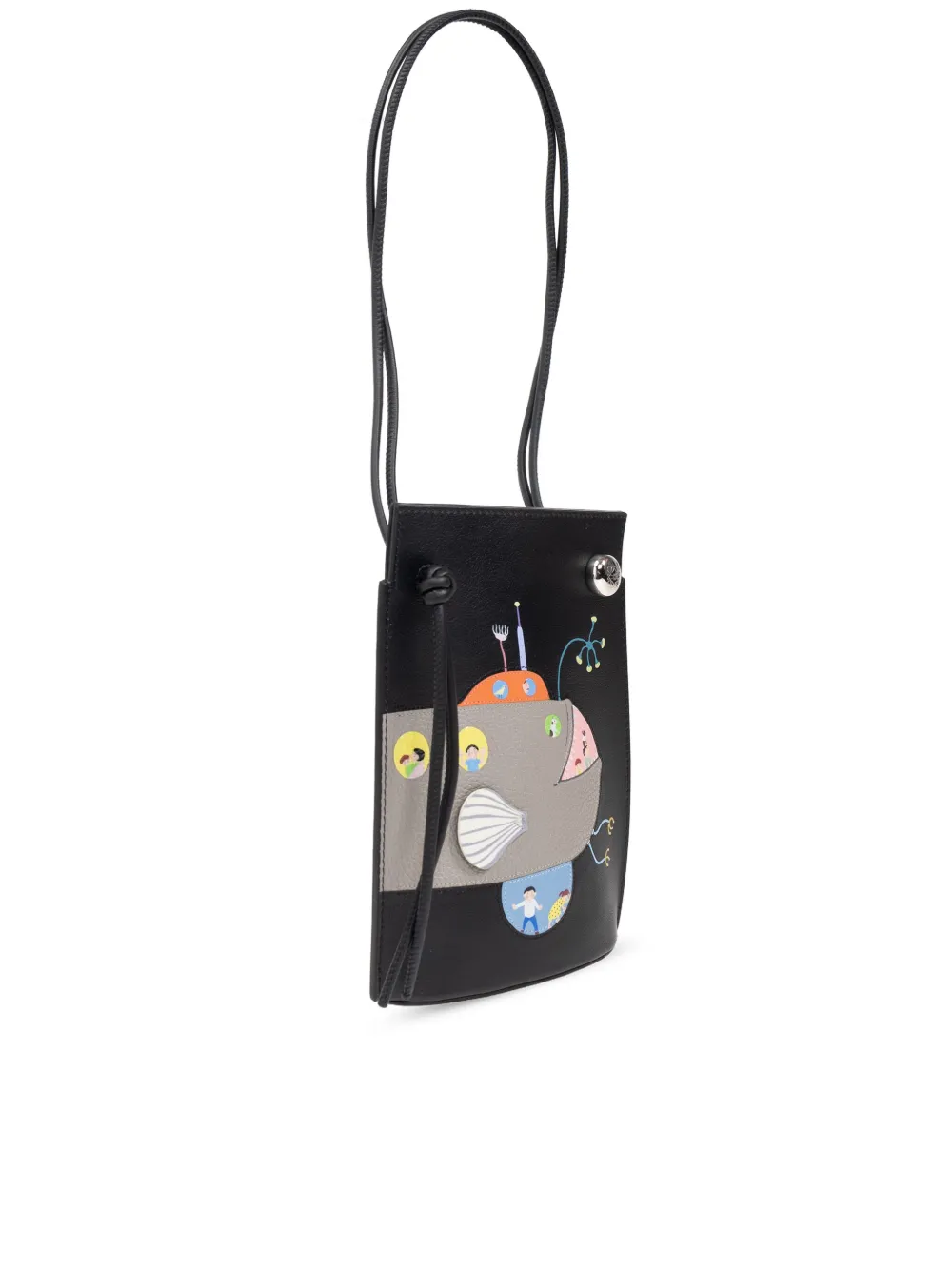 Loewe X Suna Fujita Submarine Pebble Dice Shoulder Bag In Black