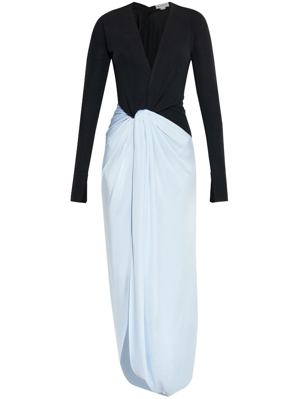 Victoria Beckham Jersey avondjurk met geknoopt detail Zwart