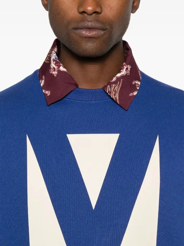 Valentino Garavani Chez-print Sweatshirt | Blue | FARFETCH NO