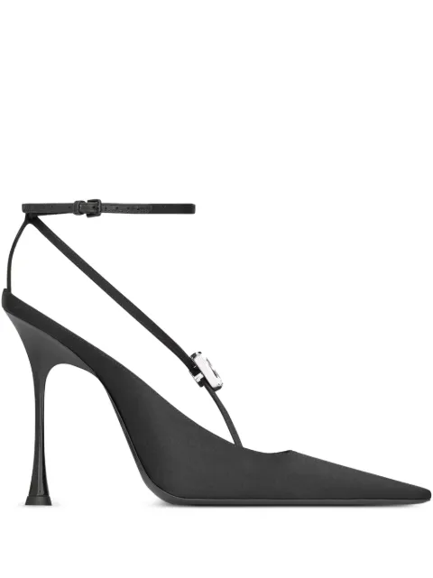 Saint Laurent Harlow Slingback-Pumps mit Kristallen